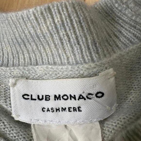 Club Monaco 100% Cashmere Front Knot Sweater – Light Blue XS - Picture 3 of 8